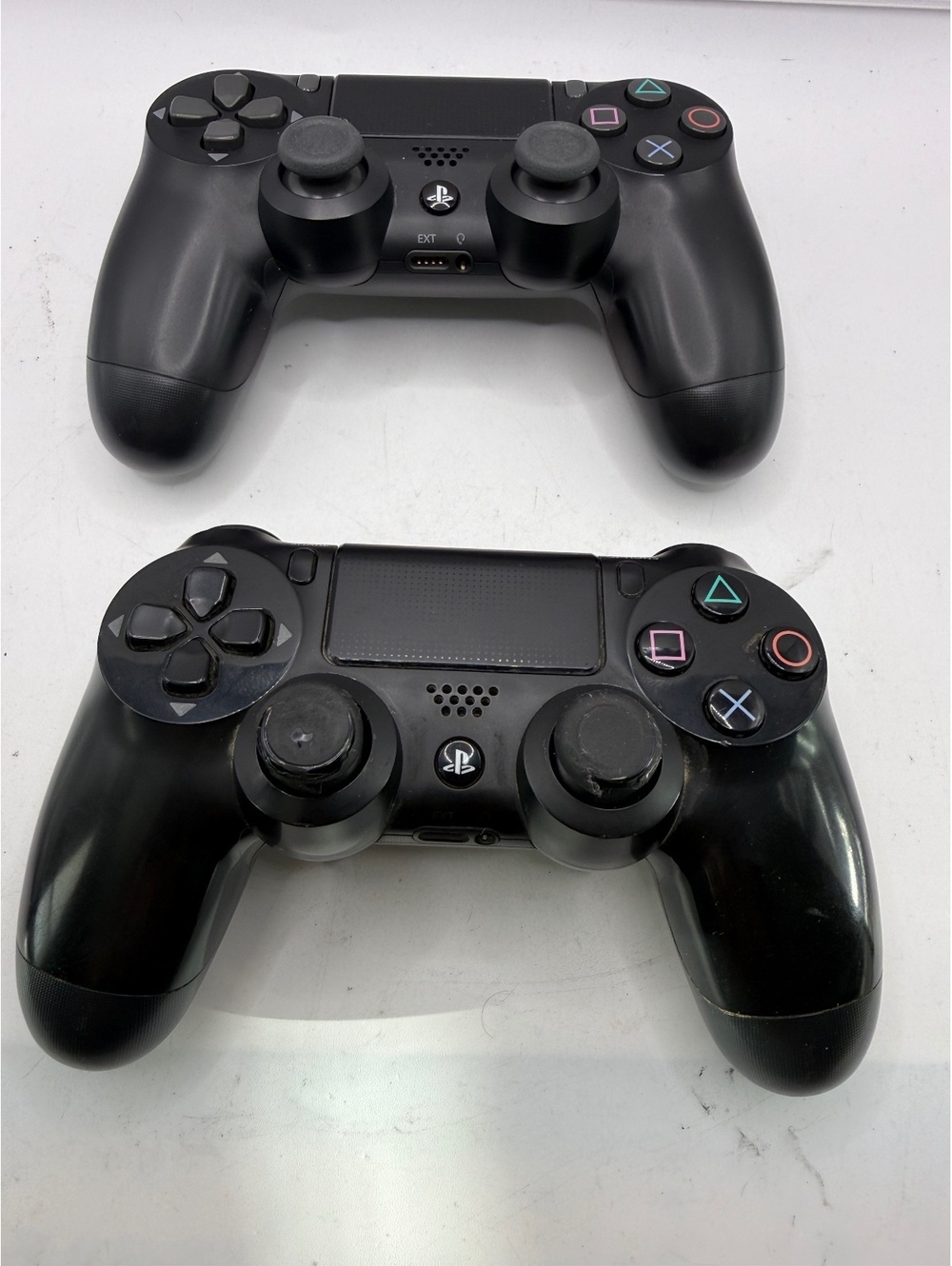 Lot of 2 Sony PS4 DualShock 4 Wireless Controllers - Black (As-Is / Untested)